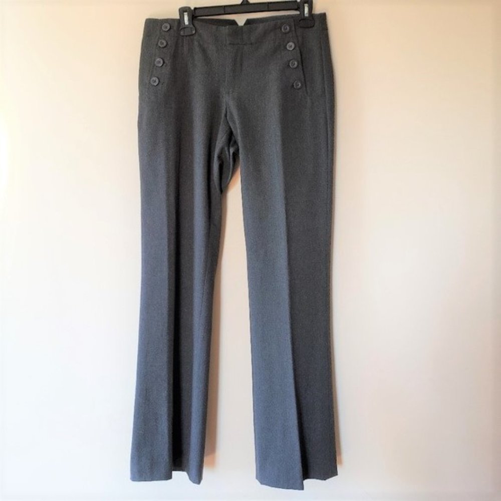 GAP Gray Stretch Sailor Pants Straight Leg Size 6